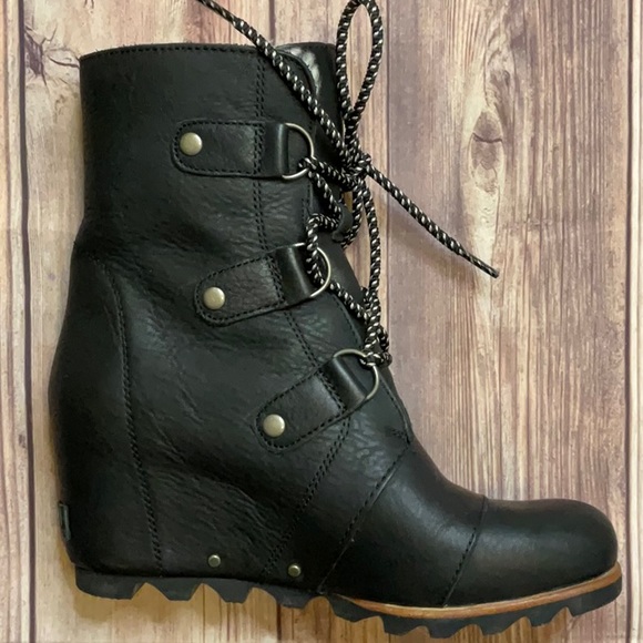 Sorel Joan of Arctic Wedge Shearling Boot in Black - Picture 5 of 13